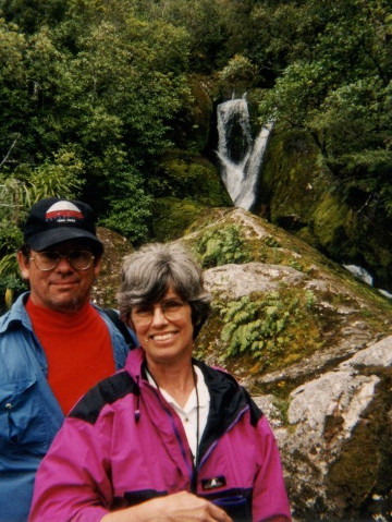 PollyJohn With Waterfall in Background